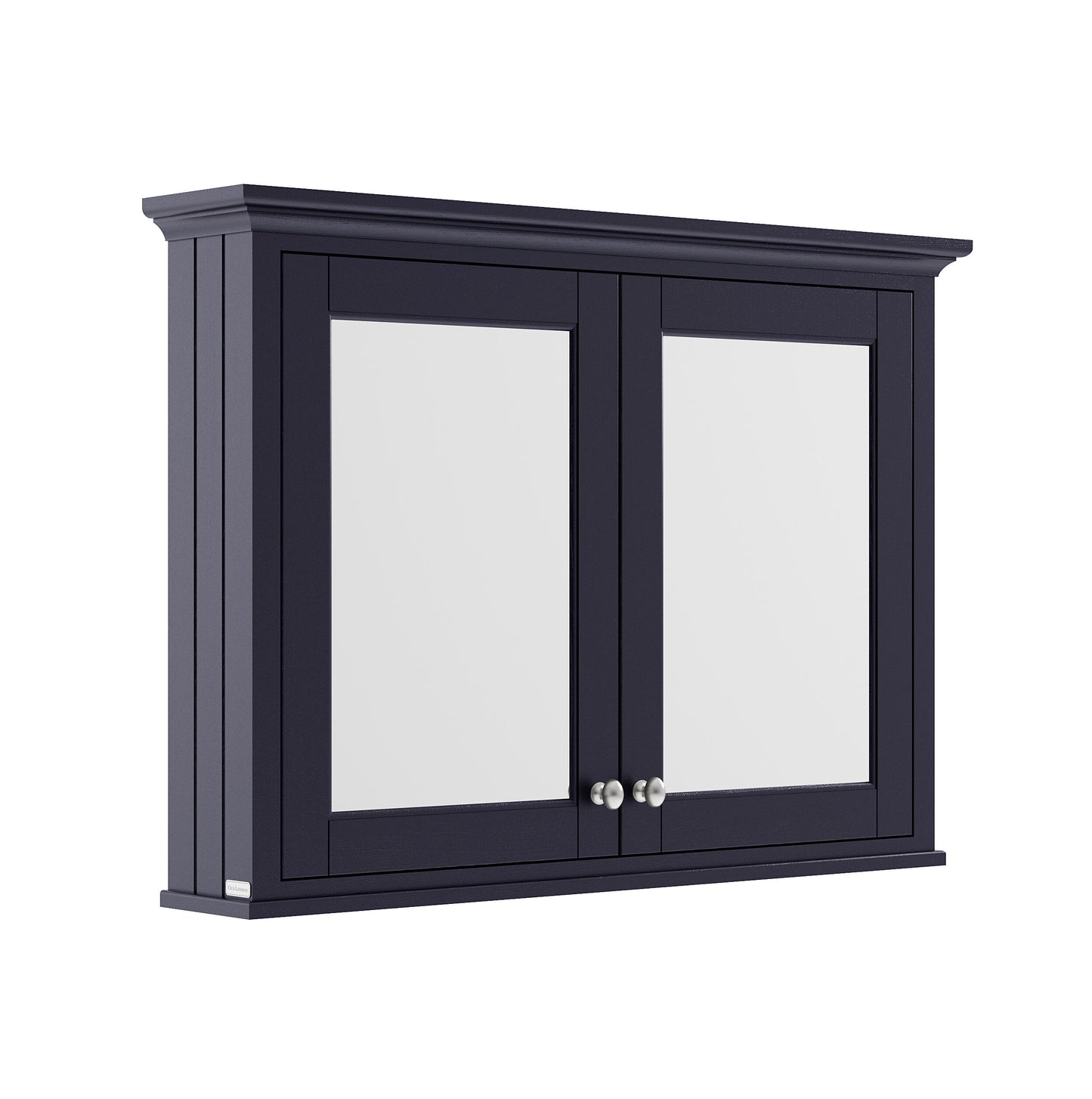 Hudson Reed Old London 1050mm 2 Door Twilight Blue Wall Hung Mirror Cabinet With Handles