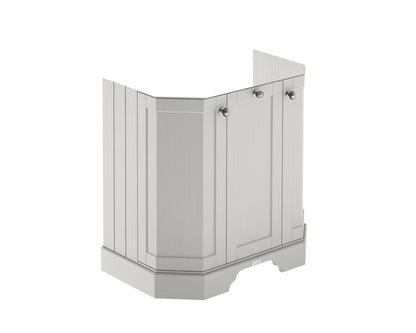 Floor Standing Angled 3 Door Basin Unit 750mm