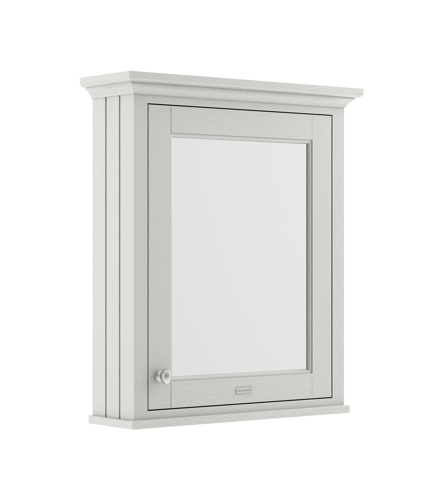 Hudson Reed Old London 650mm 1 Door Timeless Sand Wall Hung Mirror Cabinet With Handles