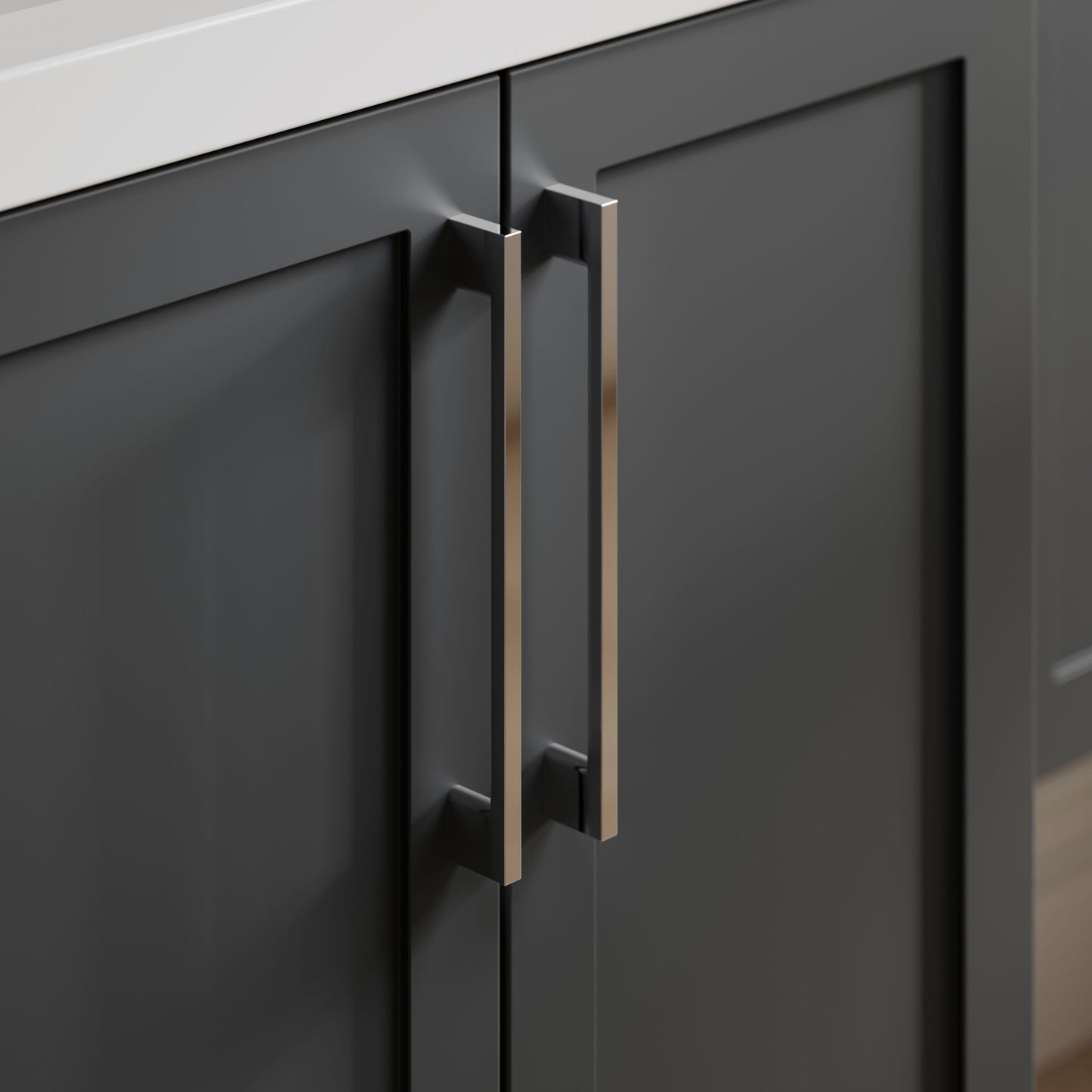 Nuie Lux Larck 500mm Soft Black Floor Standing WC Unit