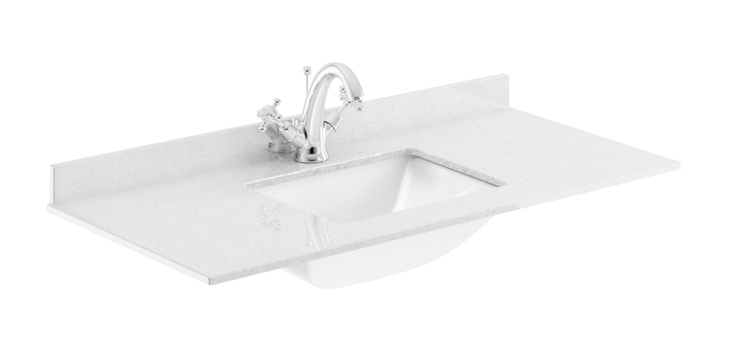 Components Single Bowl Marble Worktop Top 1 Tap Hole, 1000mm