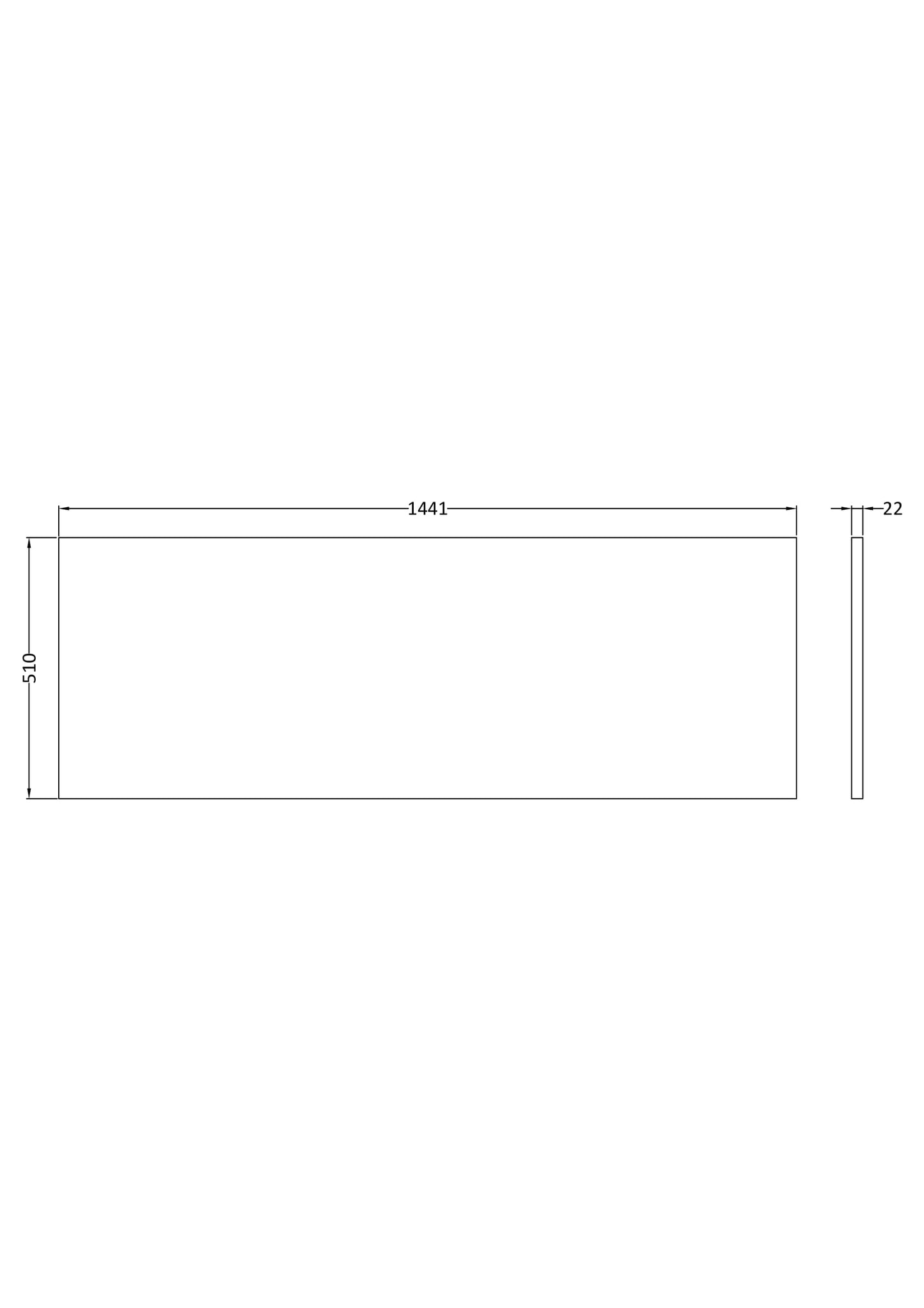 Hudson Reed 1440mm Sparkling White Worktop