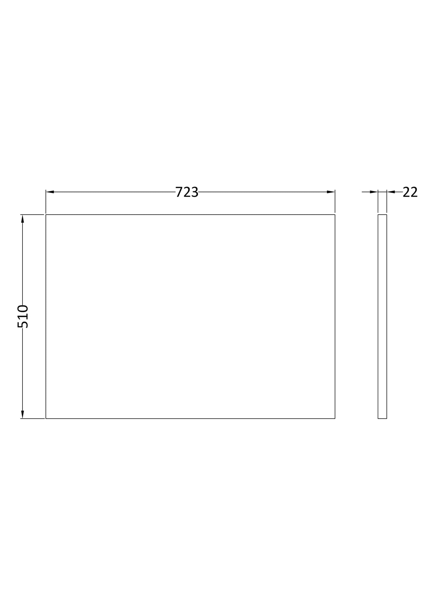 Hudson Reed 720mm Sparkling White Worktop