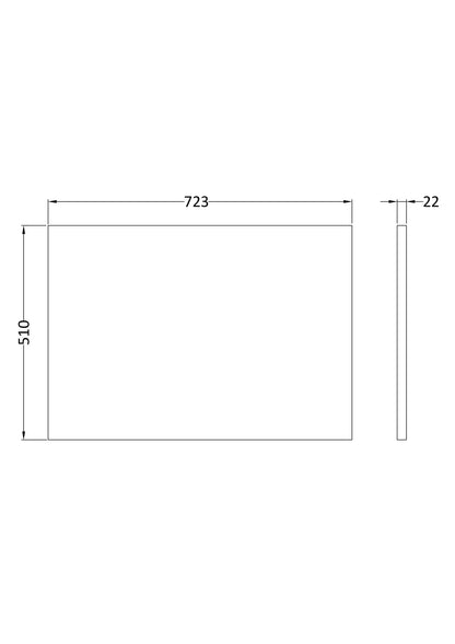 Hudson Reed 720mm Sparkling White Worktop