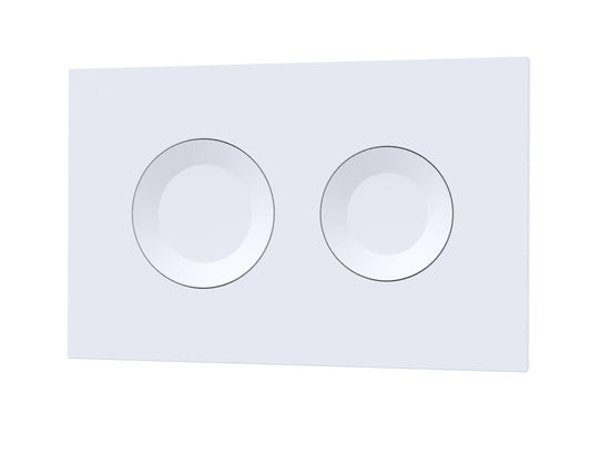 Nuie Lux Round White Dual Flush Push Button