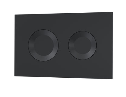 Nuie Lux Round Black Dual Flush Push Button