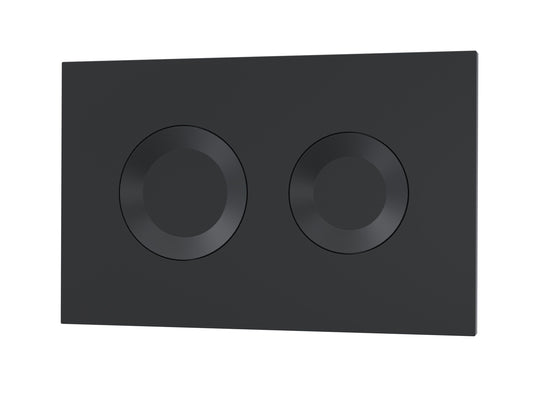 Nuie Lux Round Black Dual Flush Push Button