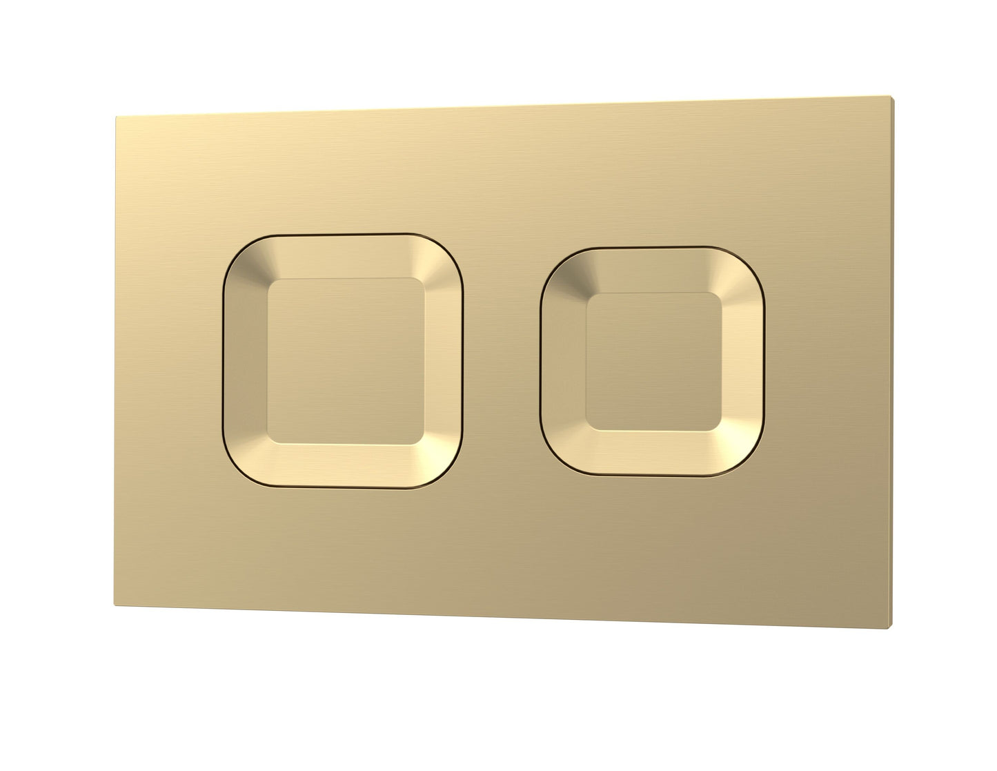 Nuie Lux Square Brushed Brass Dual Flush Push Button