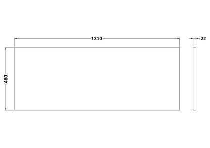 Nuie Lux 1205x460mm Carrera Marble Laminate Worktop