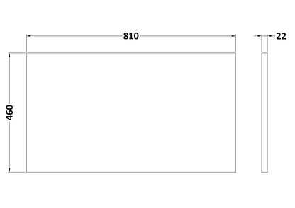 Nuie Lux 805x460mm Cracked Marble Plaster Laminate Worktop