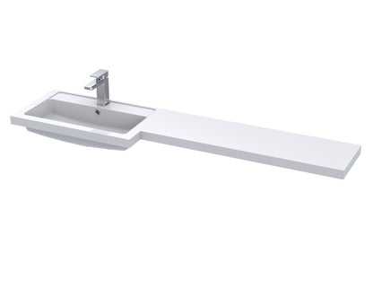 1500mm L Shaped Polymarble Basin - Left Hand