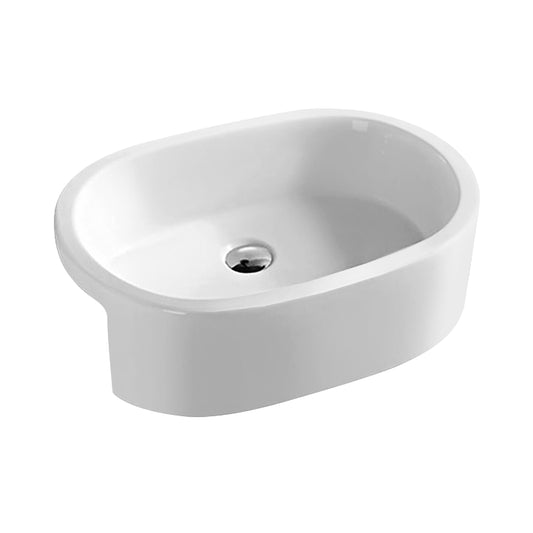 Oval Semi-Recessed Basin 570 x 405mm