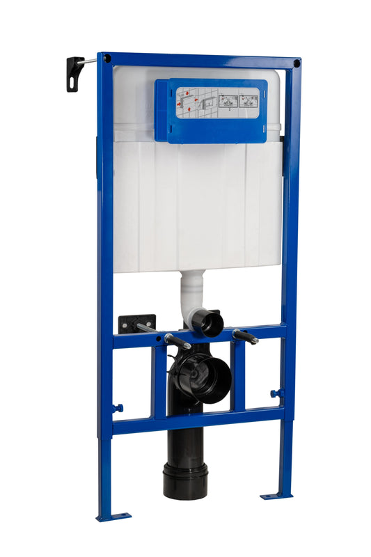 Nuie Lux White Mid Height Concealed Cistern Wall Frame