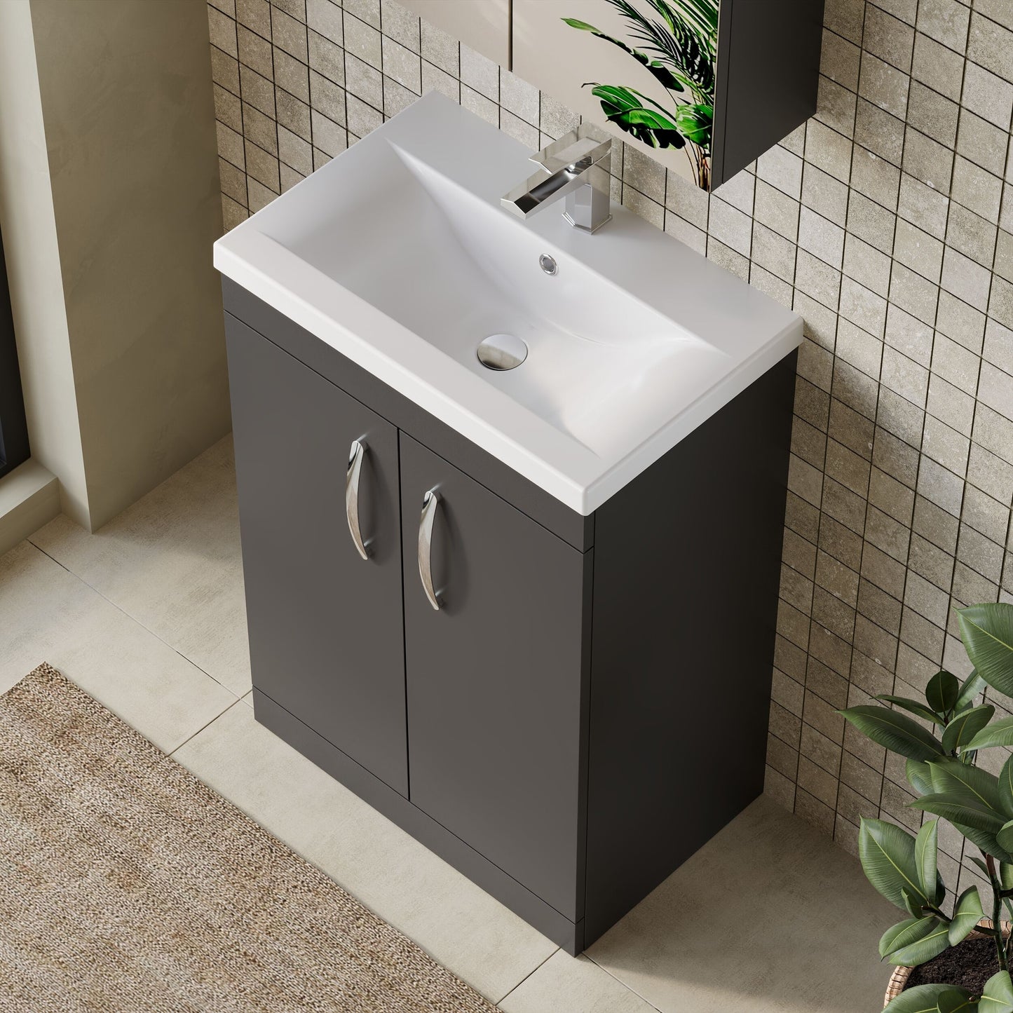 Athena Floor Standing 2 Door Vanity Unit 600mm