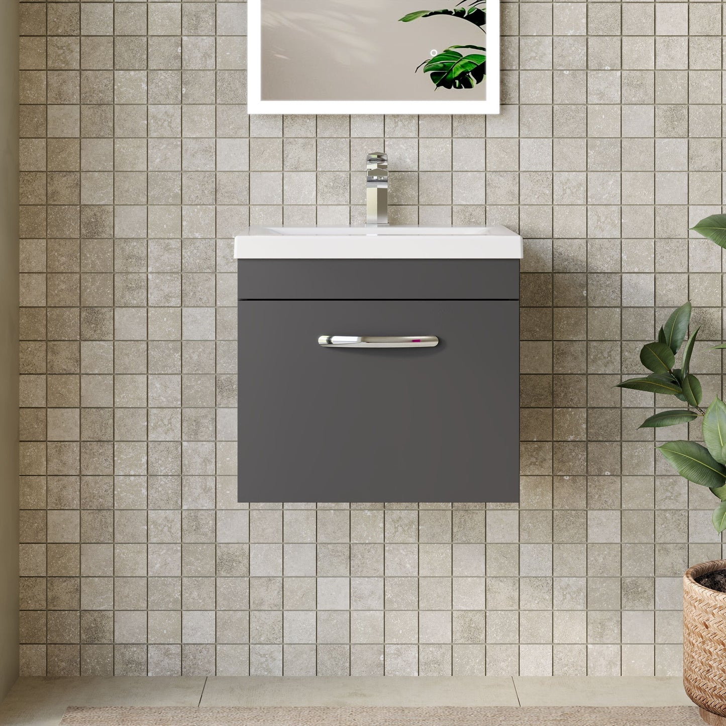 Athena Wall Hung 1 Drawer Vanity Unit 500mm