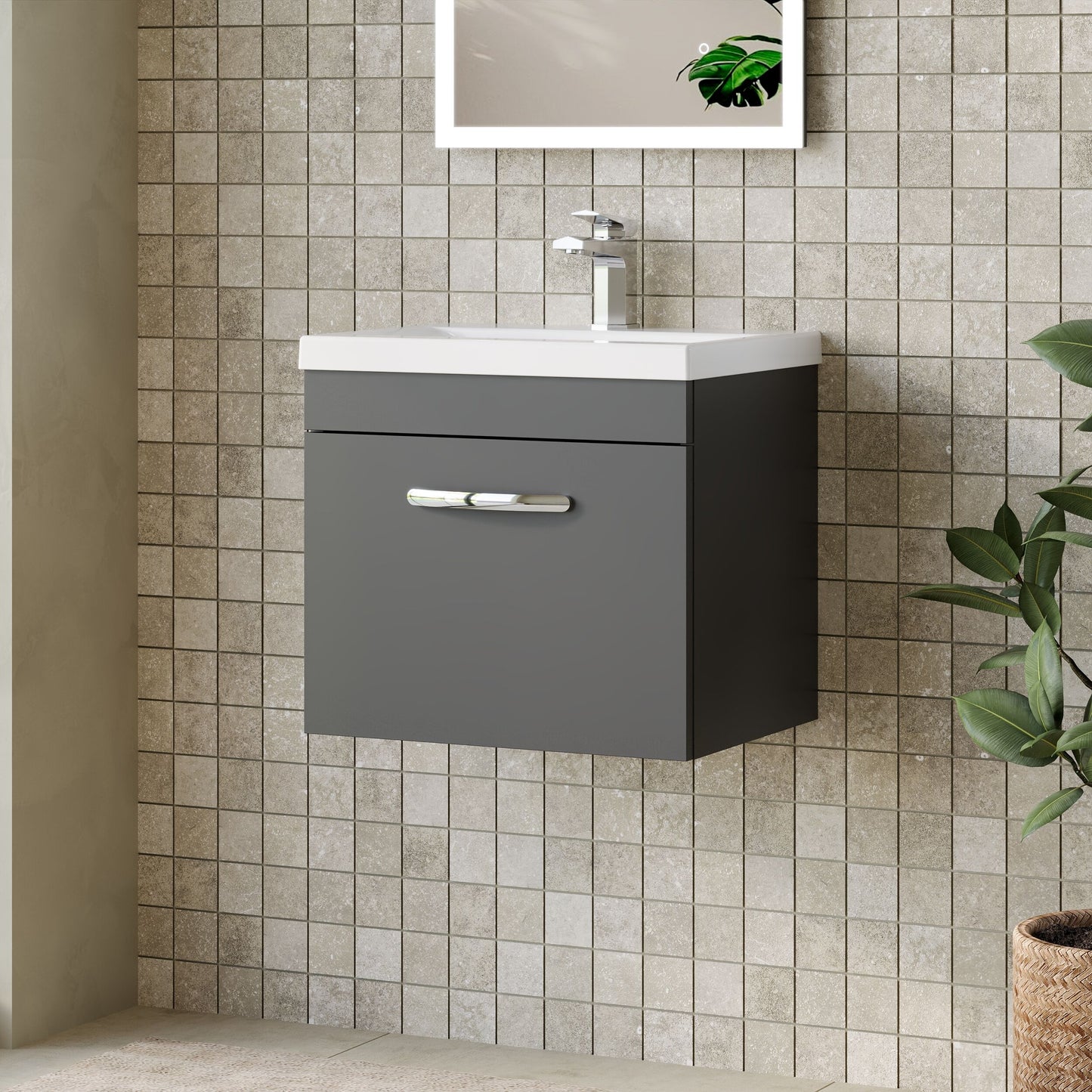 Athena Wall Hung 1 Drawer Vanity Unit 500mm