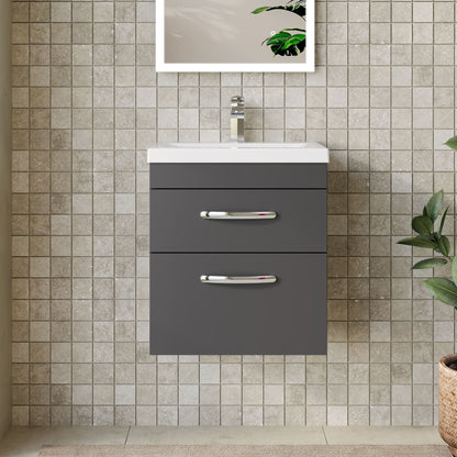 Athena Wall Hung 2 Drawer Vanity Unit 500mm