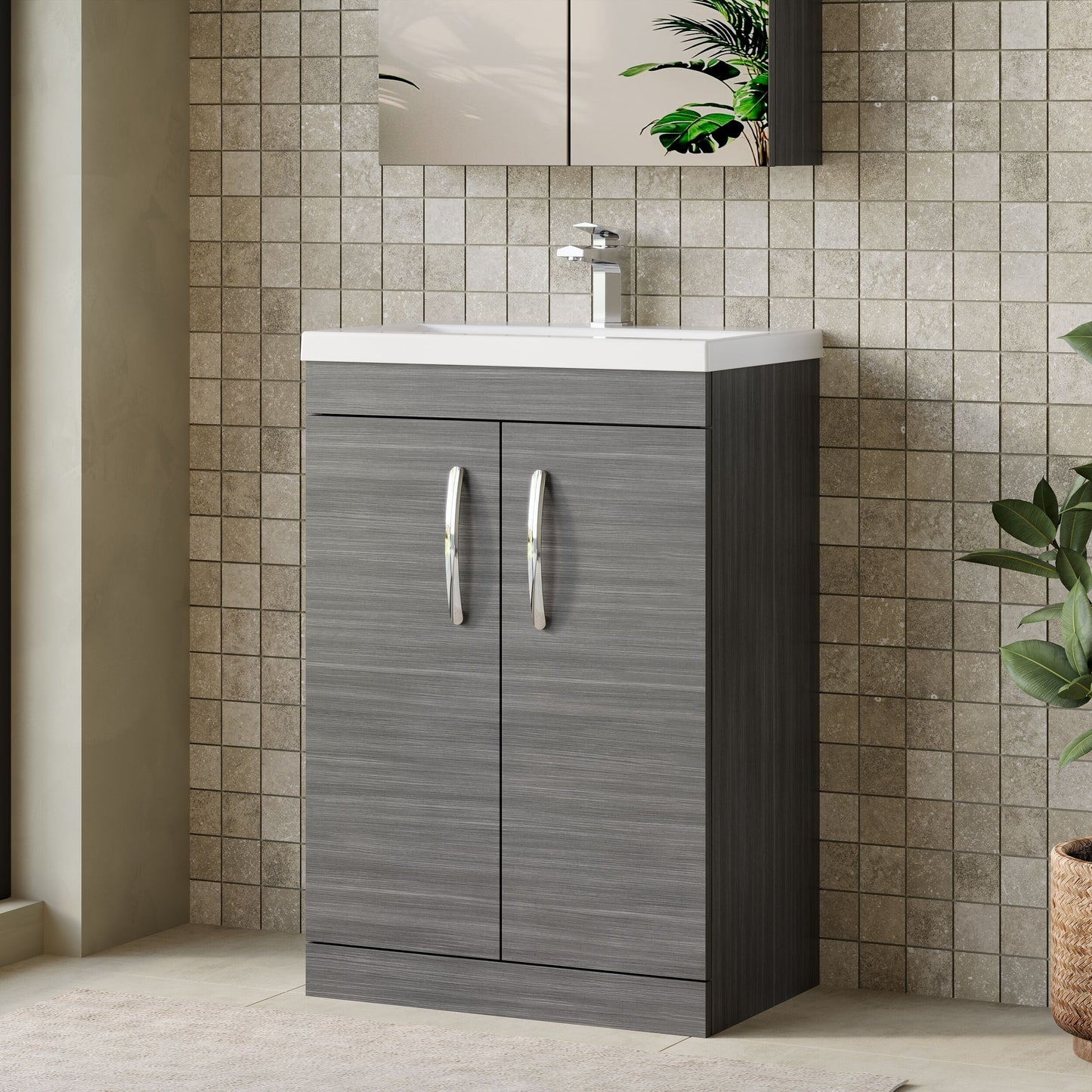 Athena Floor Standing 2 Door Vanity Unit 600mm