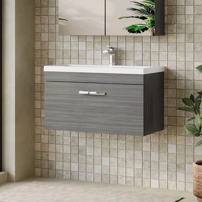 Athena Wall Hung 1 Drawer Vanity Unit 800mm
