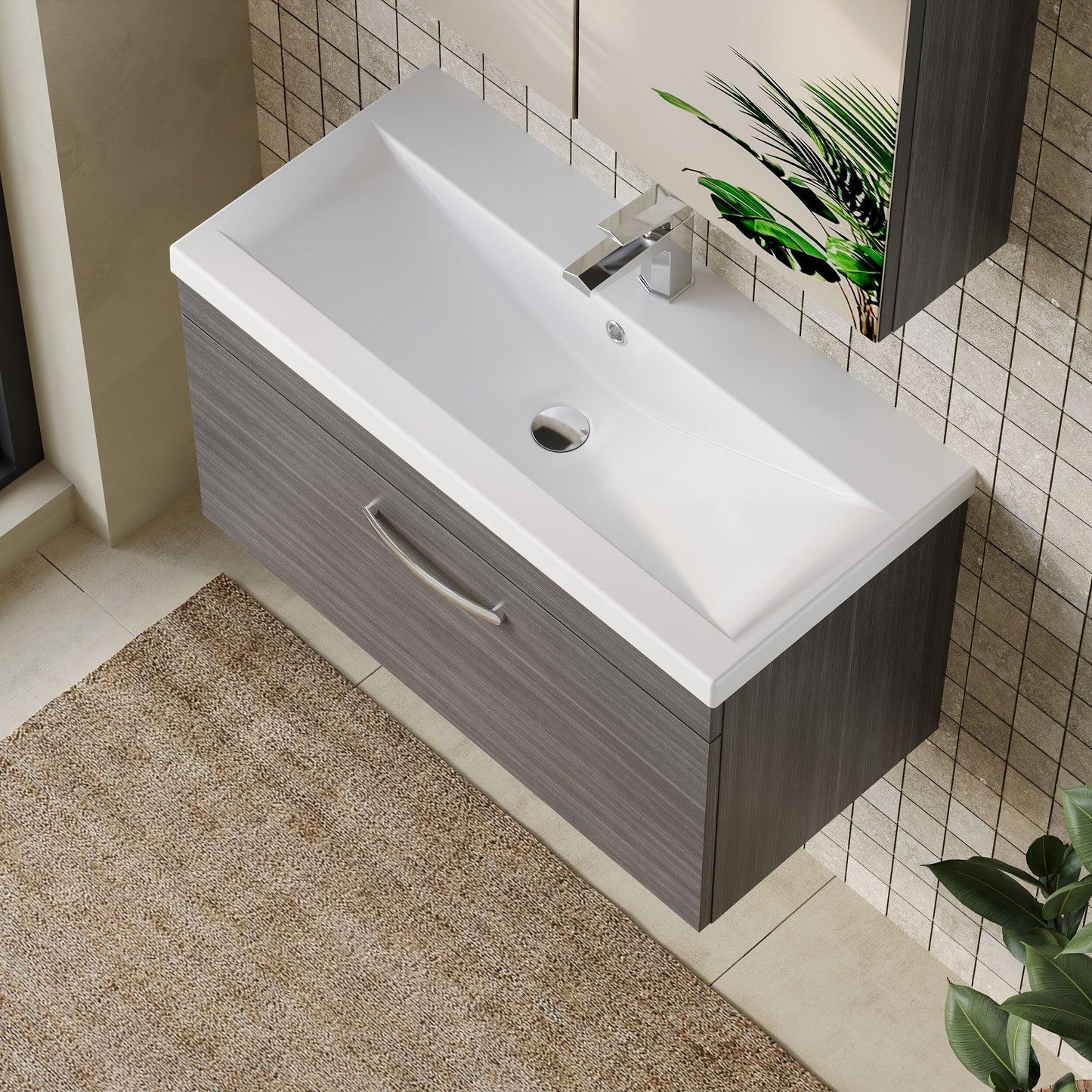 Athena Wall Hung 1 Drawer Vanity Unit 800mm