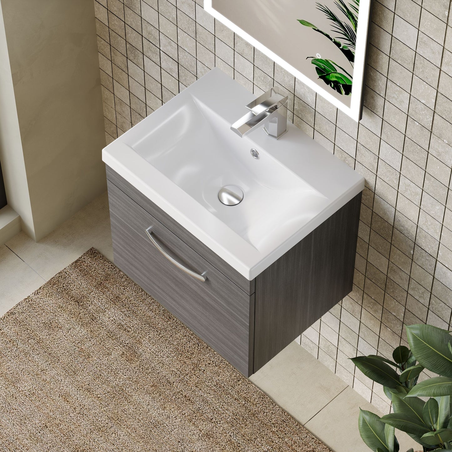 Athena Wall Hung 1 Drawer Vanity Unit 500mm