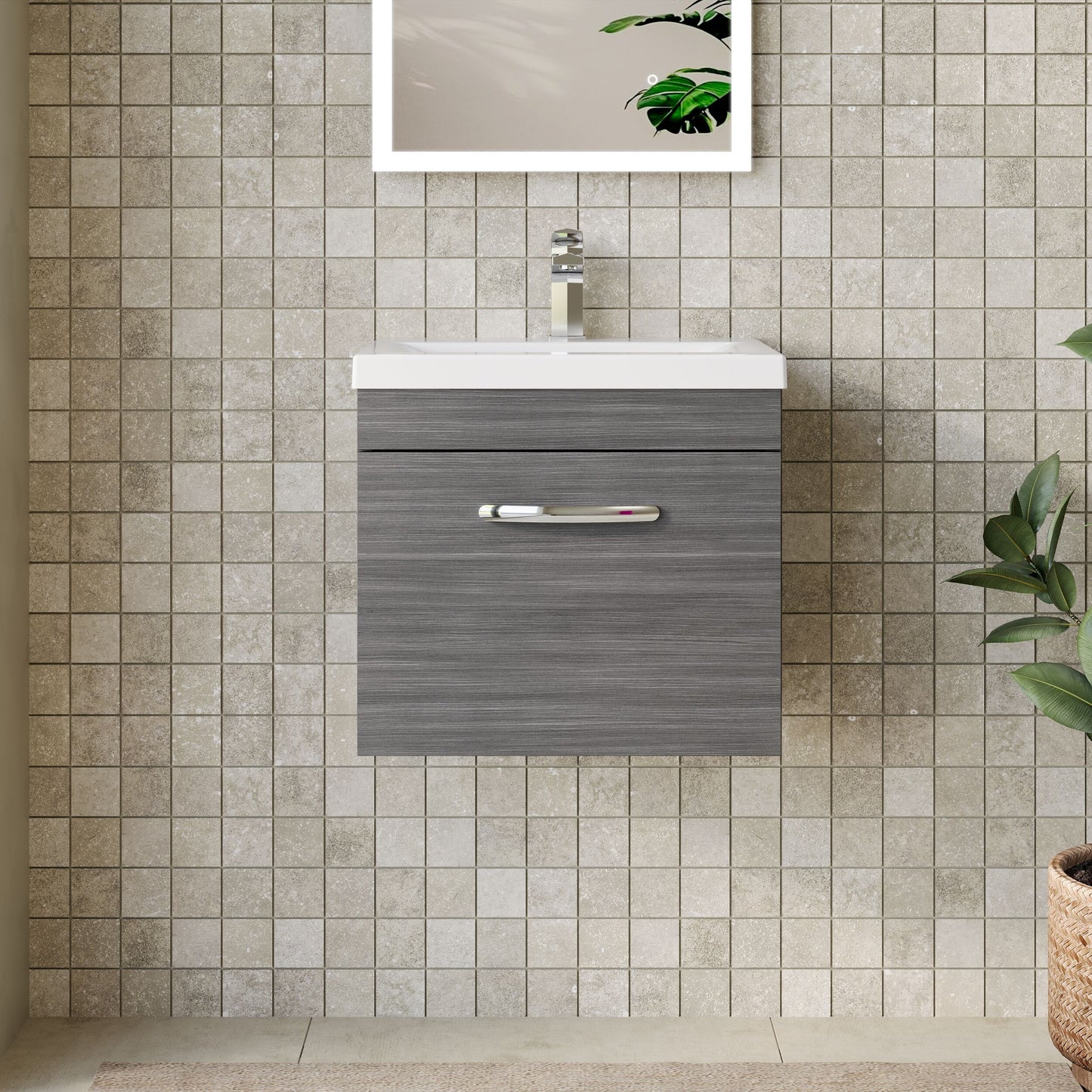 Athena Wall Hung 2 Drawer Vanity Unit 500mm