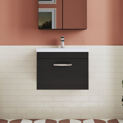Athena Wall Hung 1 Drawer Vanity Unit 600mm
