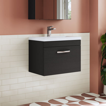 Athena Wall Hung 1 Drawer Vanity Unit 600mm