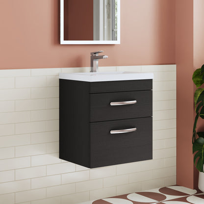 Athena Wall Hung 2 Drawer Vanity Unit 500mm