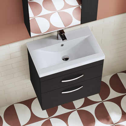 Athena Wall Hung 2 Drawer Vanity Unit 600mm