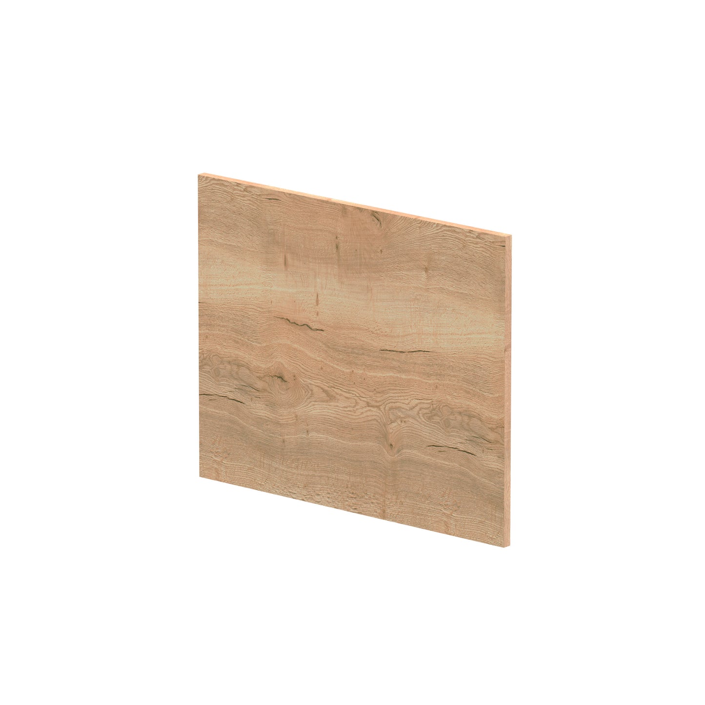 Hudson Reed 700mm L-Shape Square Halifax Oak MFC Woodgrain Shower Bath End Panel