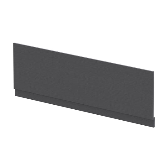 Nuie 1800mm Graphite Grey Woodgrain MFC Front Bath Panel With Plinth