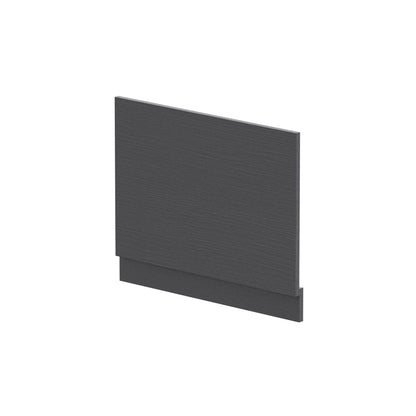 Nuie 700mm Graphite Grey Woodgrain MFC End Bath Panel With Plinth