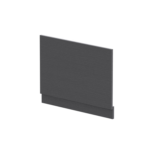 Nuie 750mm Graphite Grey Woodgrain MFC End Bath Panel With Plinth