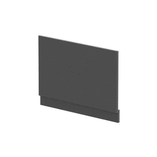 Nuie 800mm Graphite Grey Woodgrain MFC End Bath Panel With Plinth