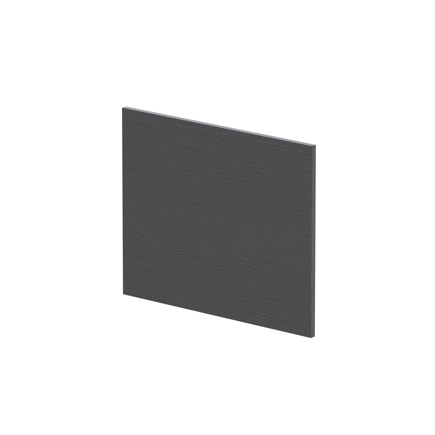 Nuie 700mm L-Shape Square Graphite Grey Woodgrain MFC Shower Bath End Panel