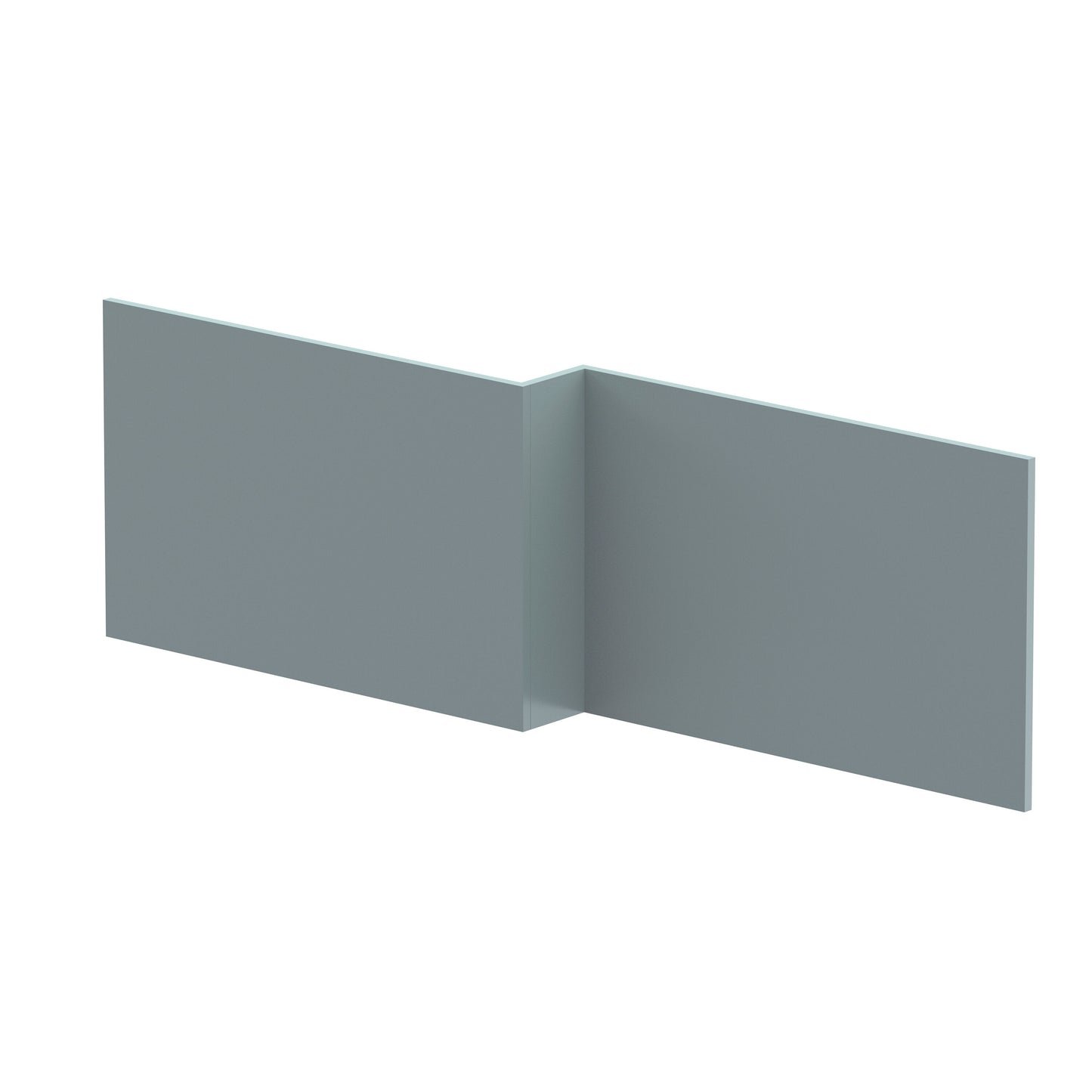 Nuie 1700mm L-Shape Square Monument Grey MFC Matt Shower Bath Front Panel