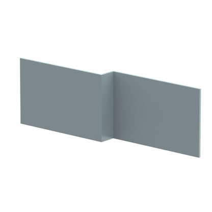 Nuie 1700mm L-Shape Square Monument Grey MFC Matt Shower Bath Front Panel