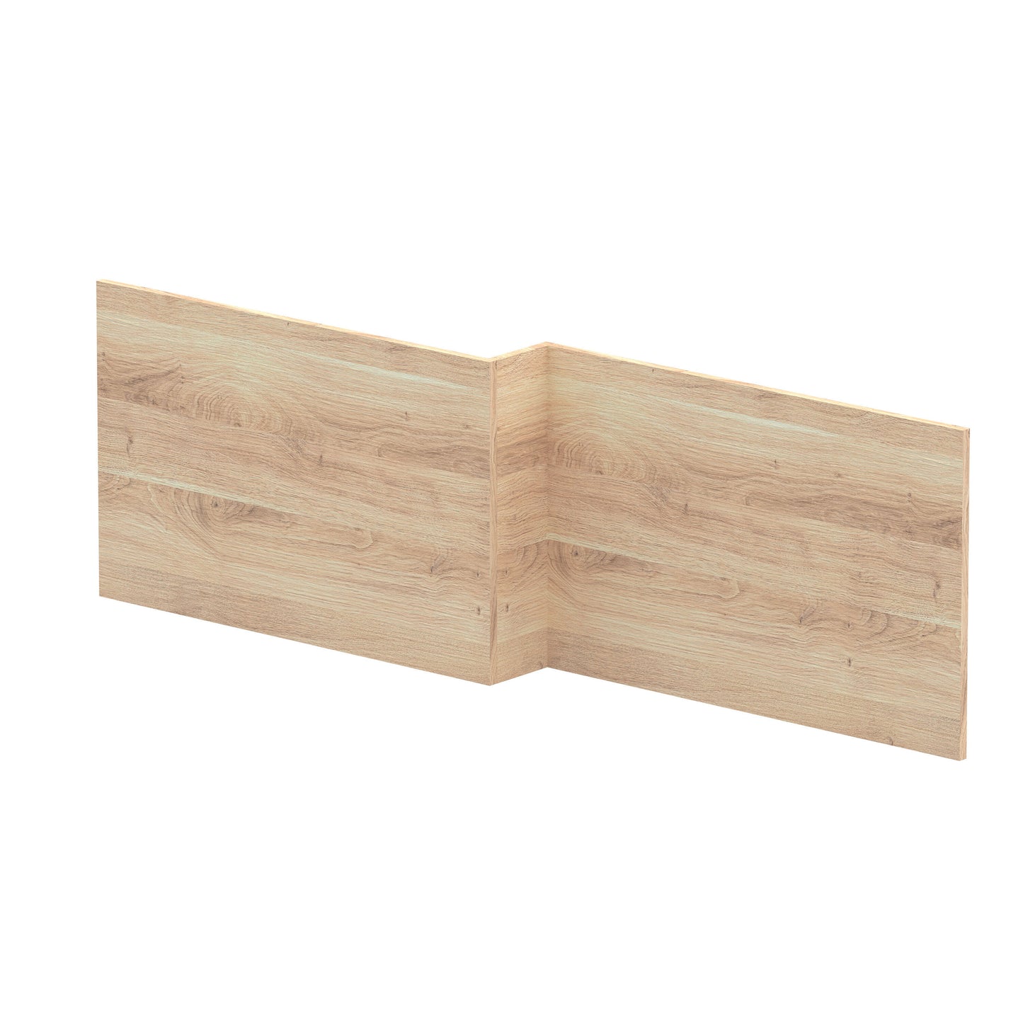 Nuie 1700mm Square Bleached Cuneo Oak MFC Woodgrain Shower Bath Front Panel