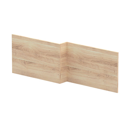 Nuie 1700mm Square Bleached Cuneo Oak MFC Woodgrain Shower Bath Front Panel
