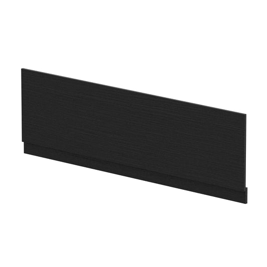 Nuie 1800mm Charcoal Black MFC Woodgrain Front Bath Panel With Plinth