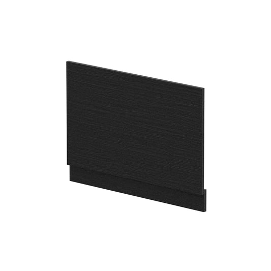 Nuie 800mm Charcoal Black MFC Woodgrain End Bath Panel With Plinth
