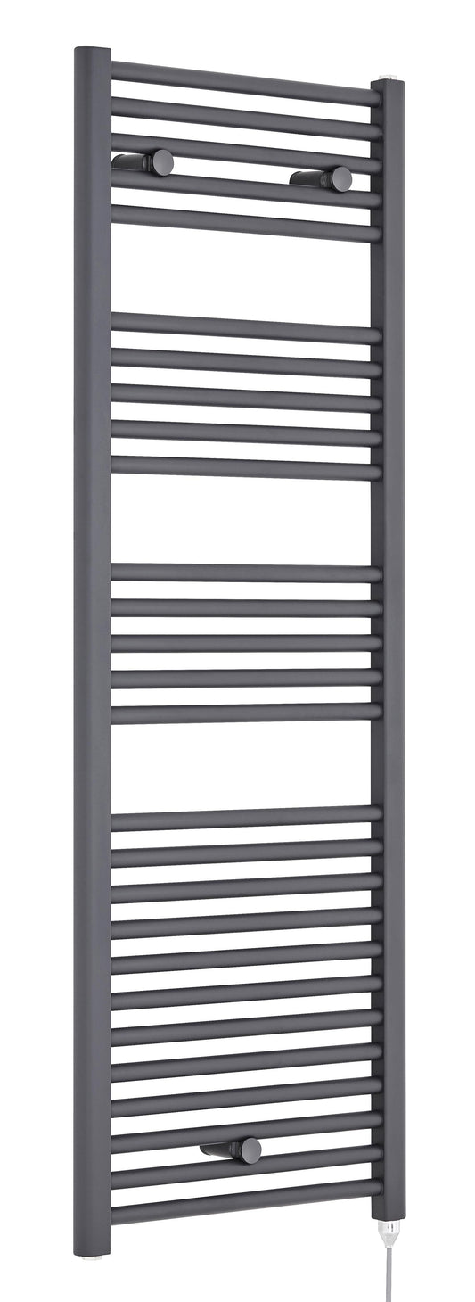 Hudson Reed 1375mm x 480mm Anthracite Vertical Electric Towel Rail