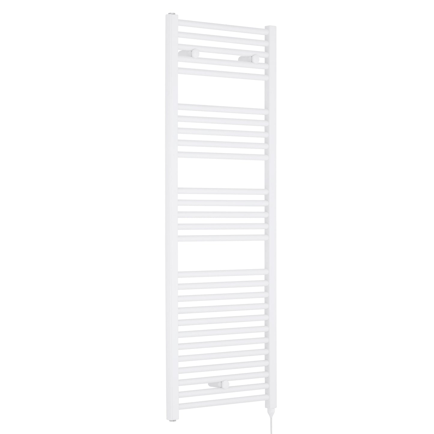 Hudson Reed 1375mm x 480mm White Vertical Electric Towel Rail