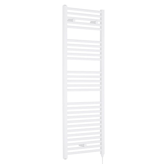 Hudson Reed 1375mm x 480mm White Vertical Electric Towel Rail