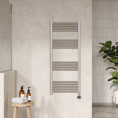 Hudson Reed Electric Bar Towel Rails 1200mm x 500mm 17 Bar Chrome Vertical Electric Towel Rail