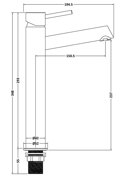 Navala High-Rise Mono Basin Mixer