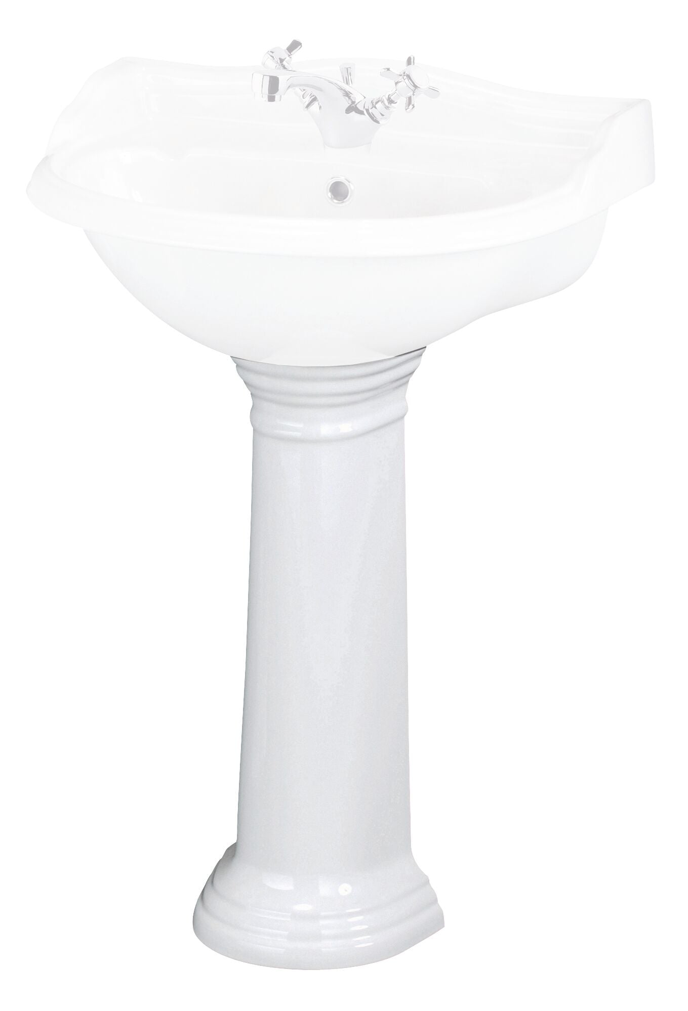 Hudson Reed Chancery White Traditional Full Pedestal