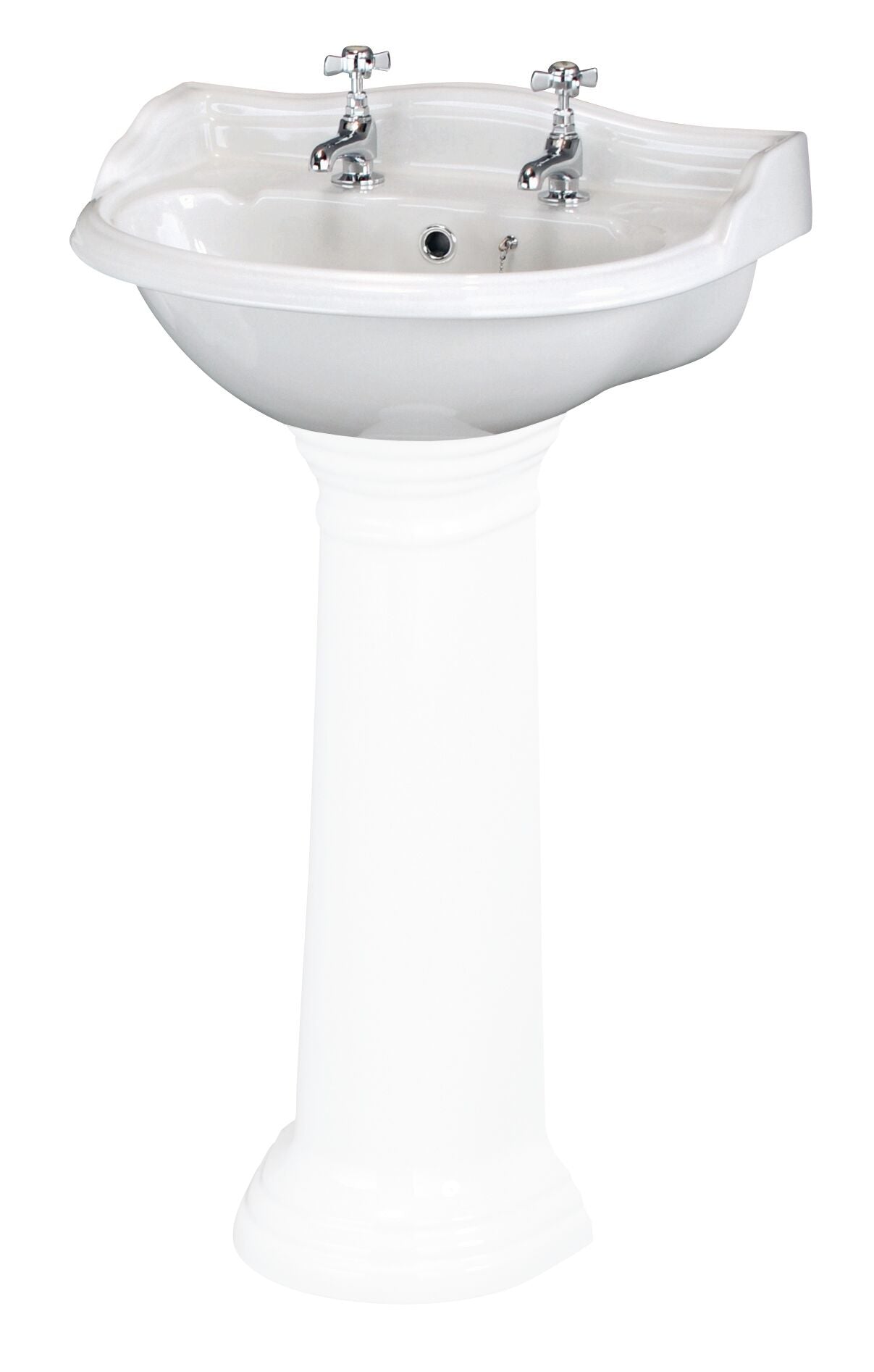 Chancery Small Cloakroom Basin 2 Tap Hole