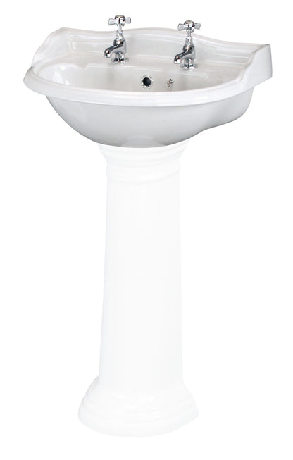 Chancery Small Cloakroom Basin 2 Tap Hole